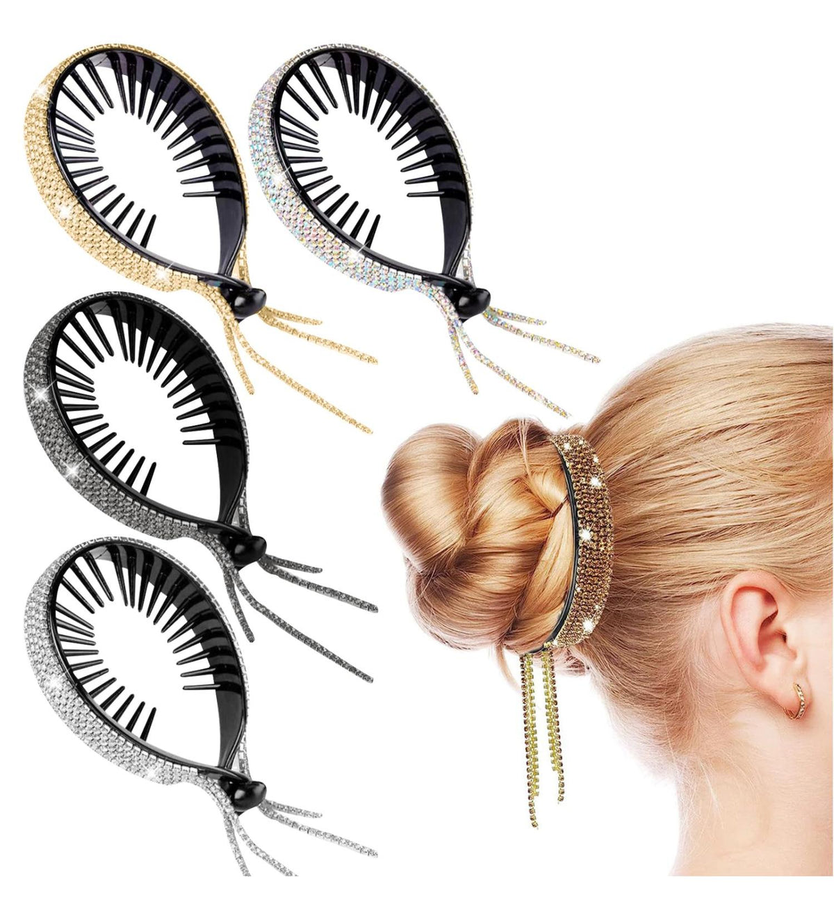 Elegant Glitter Rhinestone Ponytail Hair Styling Tools Hair Accessories