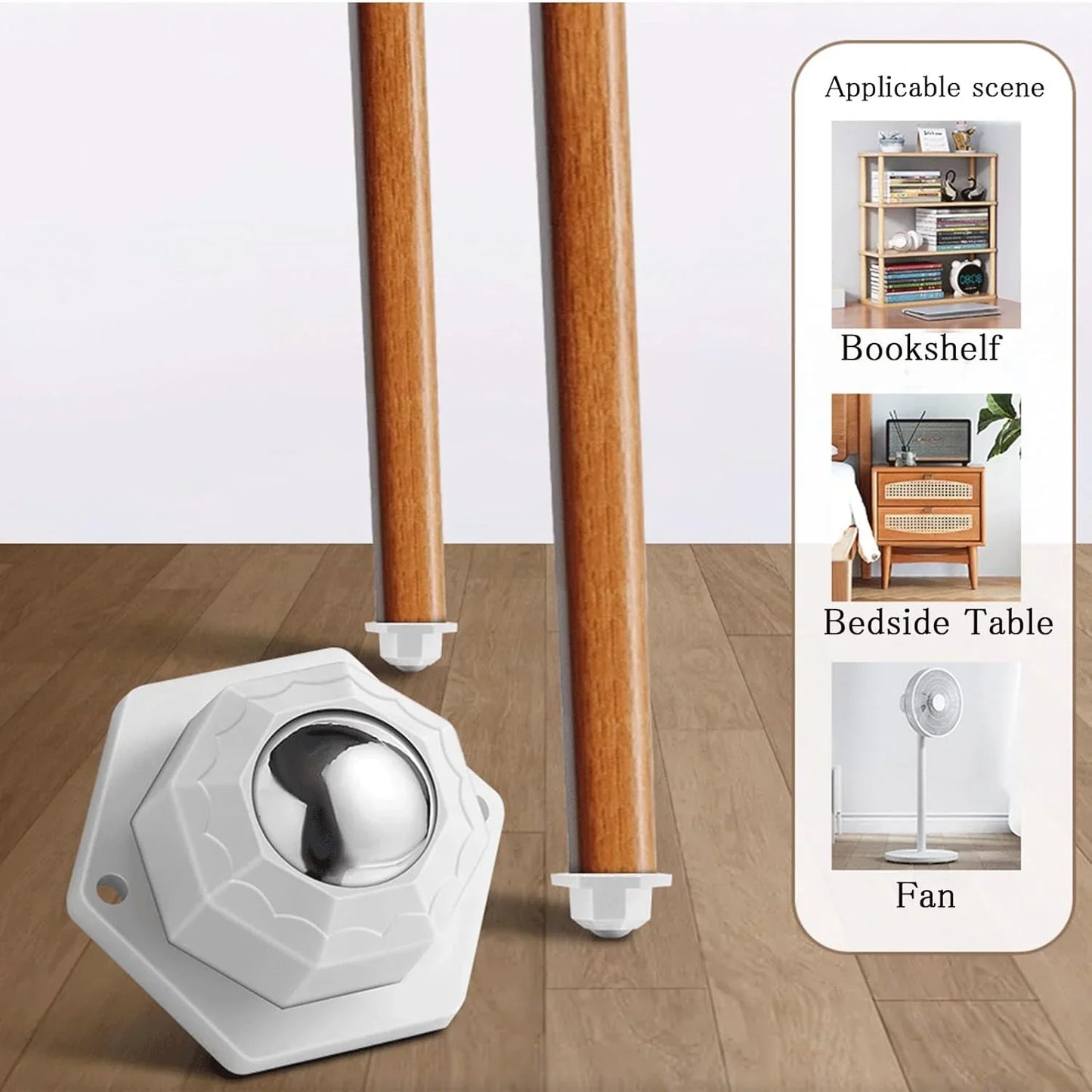 Furniture Wheels, 360º Rotating, Paste on Furniture, Oven, HOME & KITCHEN items | Buy 1 Get 1 Free Offer For Today Only.