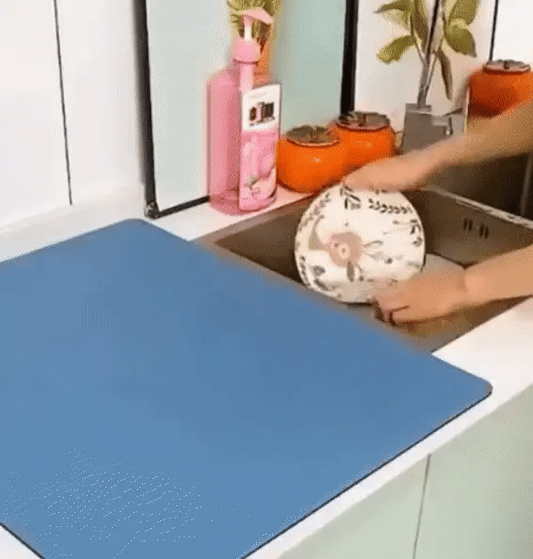 QUICK-Dish Drying Mat For Kitchen Counter Top