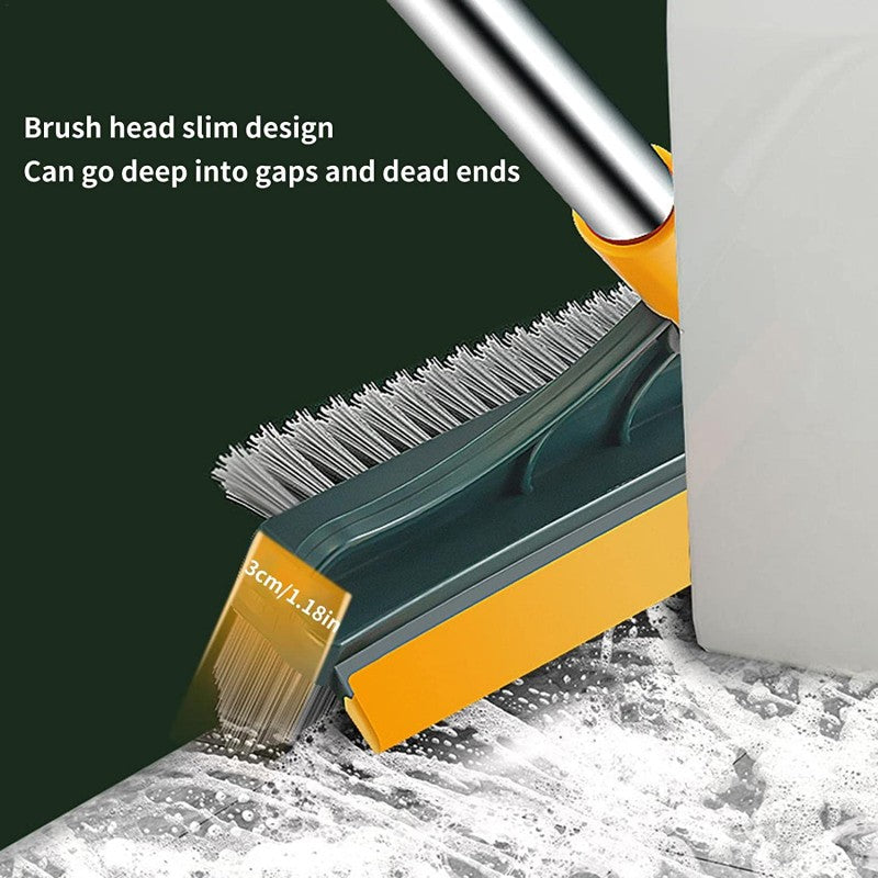 2 in 1 Bathroom Long Handle Brush Toilet Bath Cleaning Tools Hard-bristled