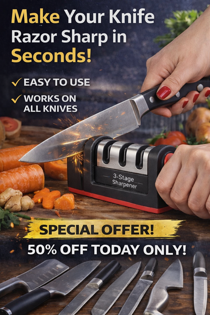 3-Stage Ceramic Heavy Duty Knife Sharpener