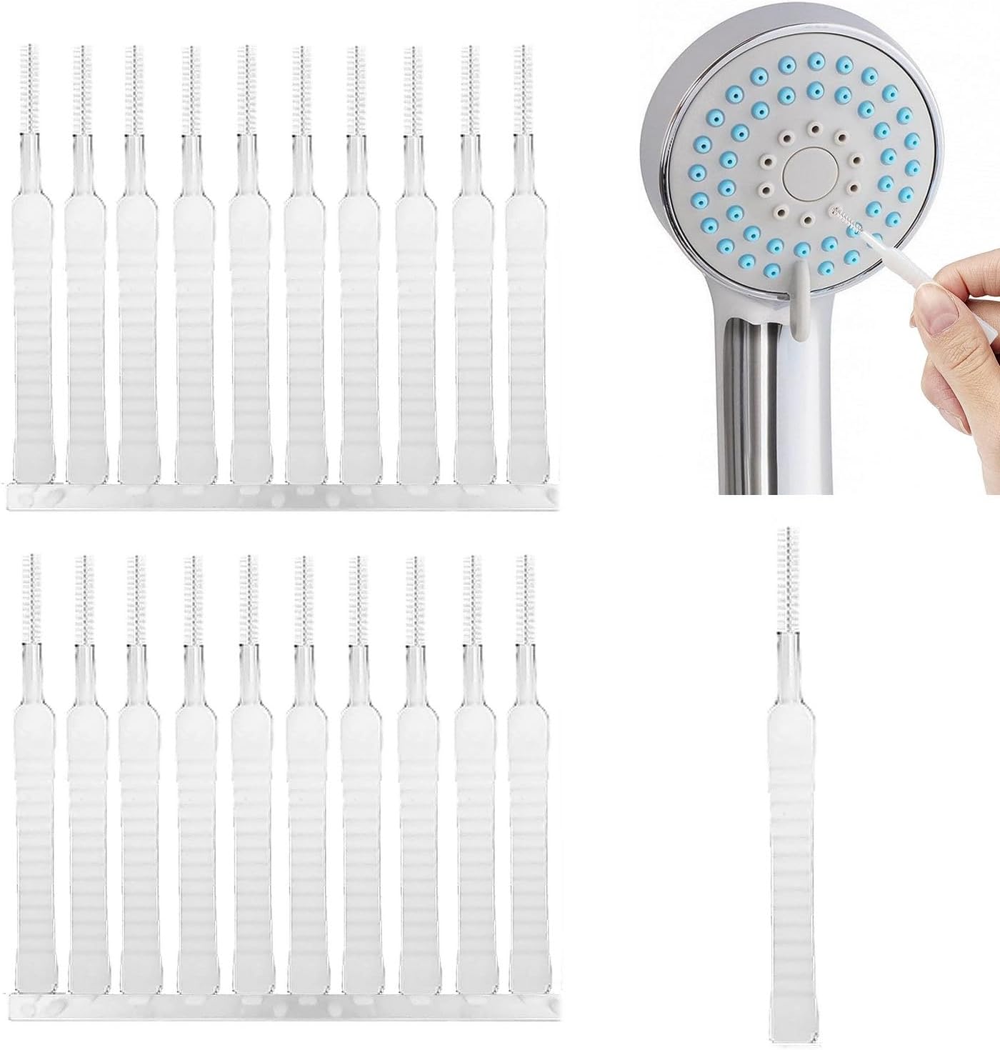 10pcs Shower Head Anti-clogging Cleaning Brush | Buy 1 Get 1 Free Offer (10+10) Pcs