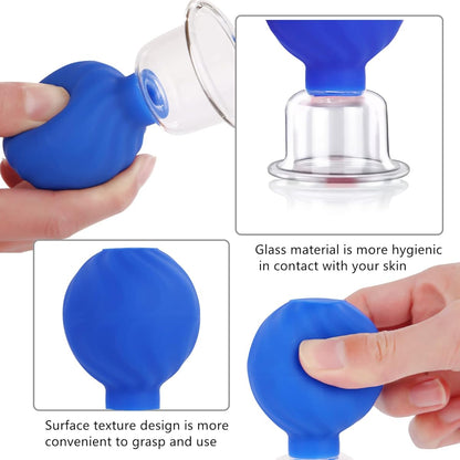 4 Cups Anticellulite Medical Glass Facial & Body Vacuum Therapy