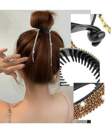Elegant Glitter Rhinestone Ponytail Hair Styling Tools Hair Accessories
