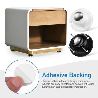 Furniture Wheels, 360º Rotating, Paste on Furniture, Oven, HOME & KITCHEN items | Buy 1 Get 1 Free Offer For Today Only.