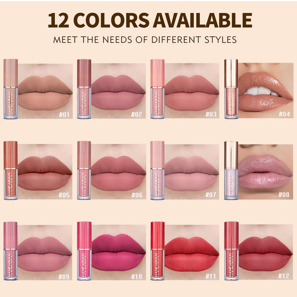 12 Colors Matte Liquid Lipstick Set