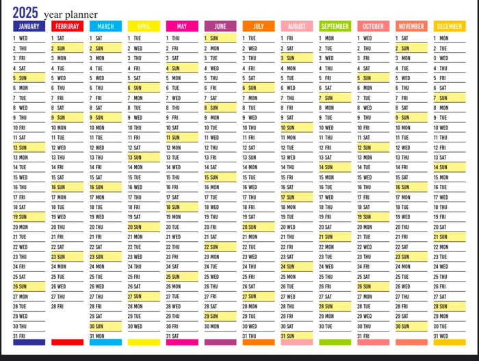 2025 Annual Planner Sticker