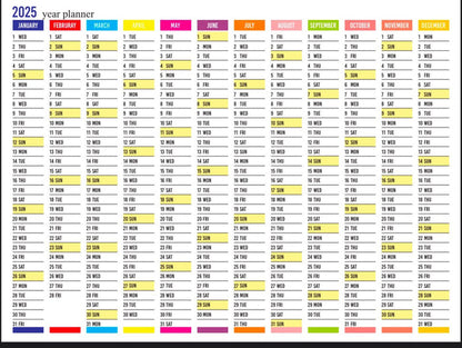 2025 Annual Planner Sticker