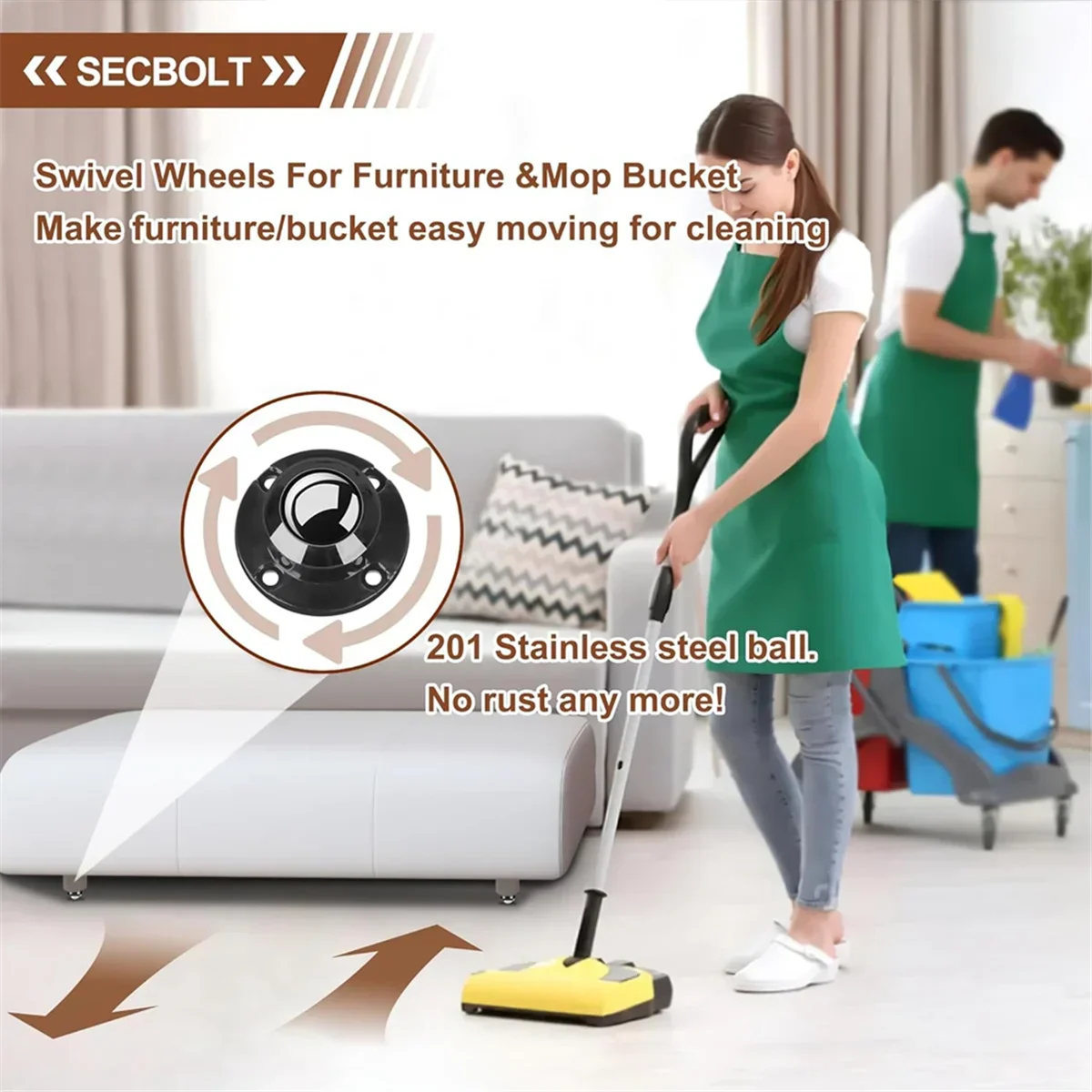 Furniture Wheels, 360º Rotating, Paste on Furniture, Oven, HOME & KITCHEN items | Buy 1 Get 1 Free Offer For Today Only.