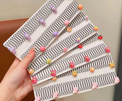 GIRLS FLOWER BOW HAIR COMB (PACK OF 4)