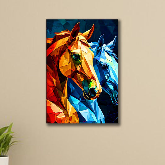 horse aesthetic wooden frame