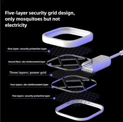 USB Mosquito Swatter Trap Electric Shock Mini Fly Bug Zapper UV Light Portable
